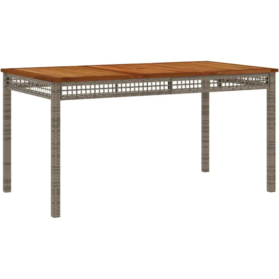 vidaXL 3-delige Tuinset met kussens poly rattan grijs, foto 3