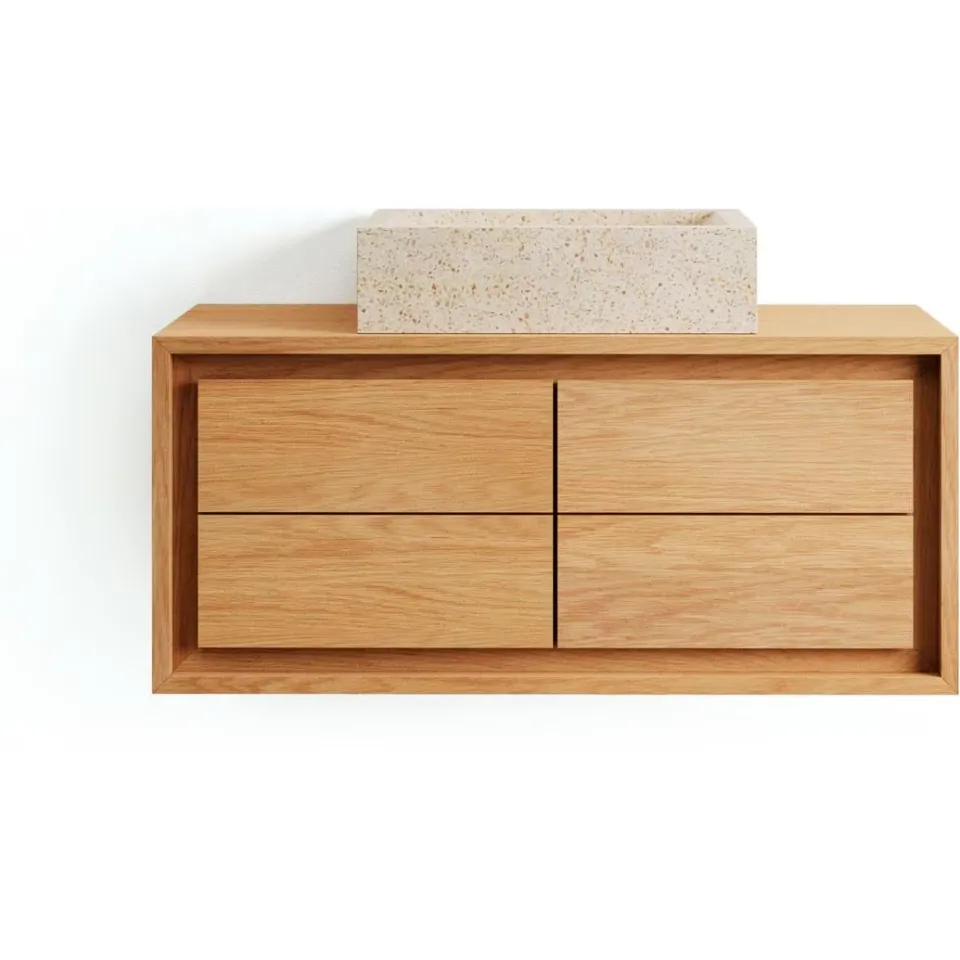 Kave Home Kenta badmeubel teakhout naturel, foto 4
