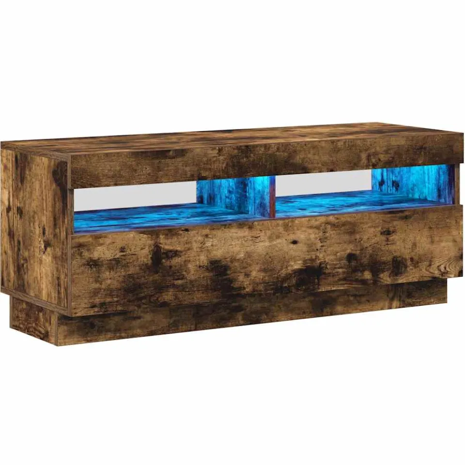 vidaXL Tv-meubel met LED-verlichting 100x35x40 cm gerookt eikenkleurig, foto 3