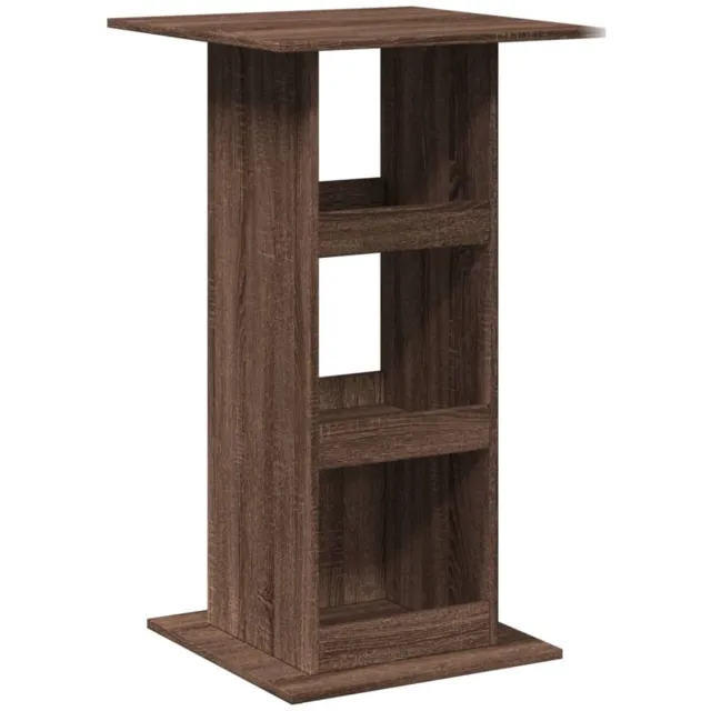 vidaXL Bartafel - met - opbergruimte - 60x60x102 - cm - hout - bruin - eikenkleur bruineiken