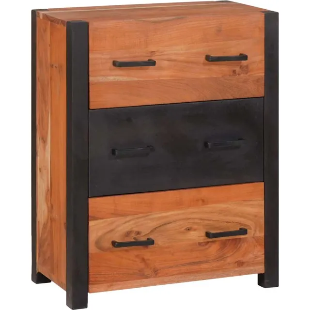 vidaXL Dressoir met lade Bruin 55 x 30 x 75 cm Massief Acaciahout