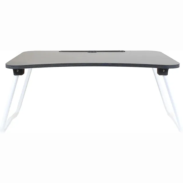 QUVIO bedtafel voor laptop, tablet, boek of ontbijt op bed - Laptoptafel - Laptopstandaard - Bedtafel - Inklapbare tafel - Laptop verhoger - Voor volwassenen - Hout - 40 x 60 x 28 cm - Zwart
