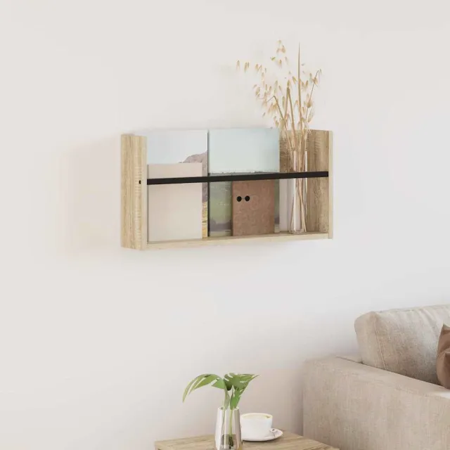 vidaXL Tijdschrift Rek Sonoma Eiken 60 x 12 x 30 cm Bewerkt hout Bruin