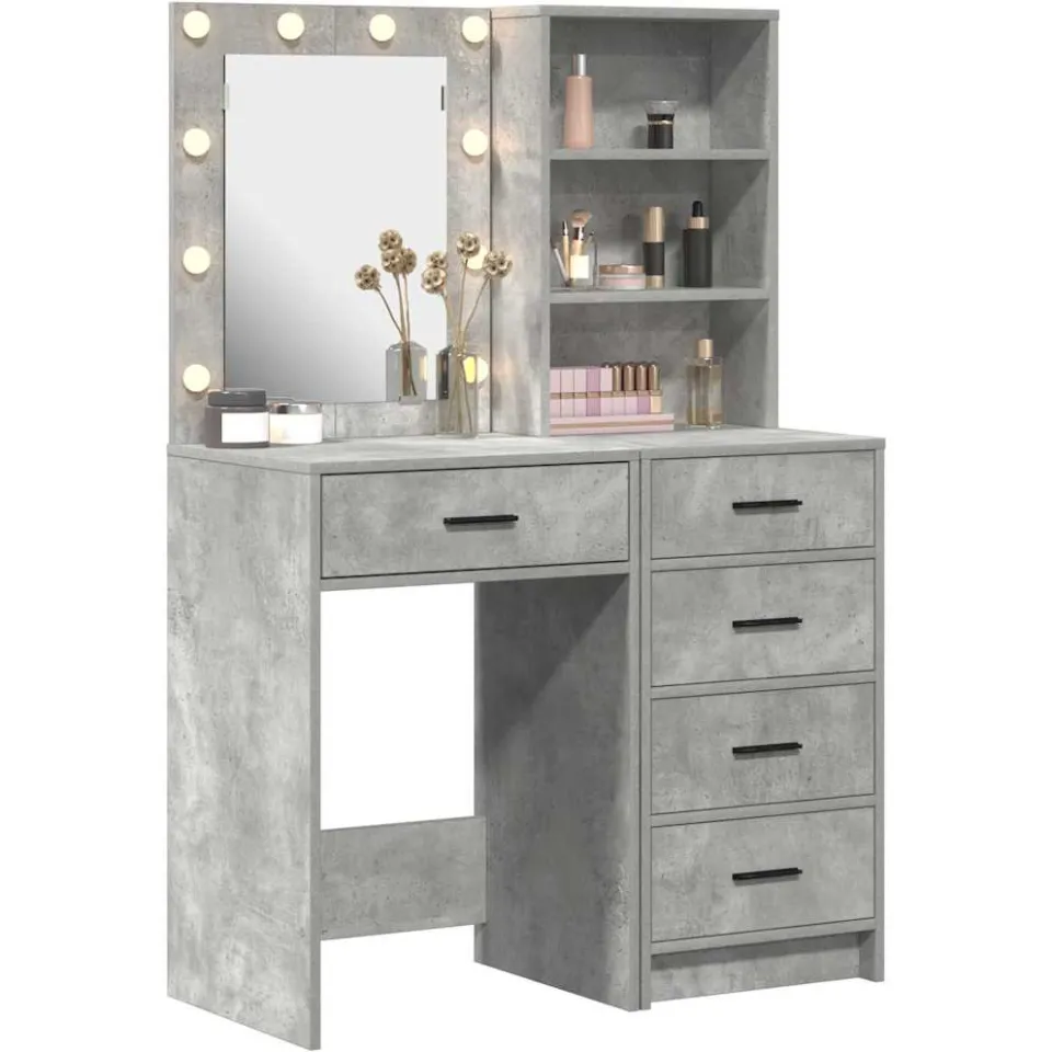 vidaXL Plafondtafel 2 st Grijs 50 x 41 x 135 cm Bewerkt hout