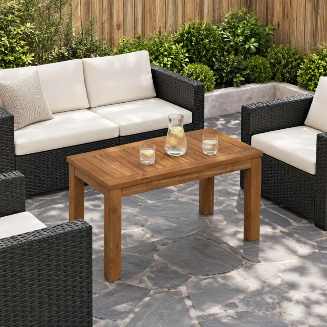 vidaXL Salontafel LAREN Naturel 60,5 x 30 x 36 cm Massief Acaciahout Bruin
