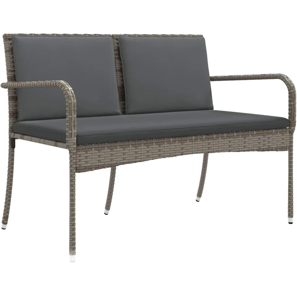 vidaXL Tuinset Grijs poly rattan, foto 4