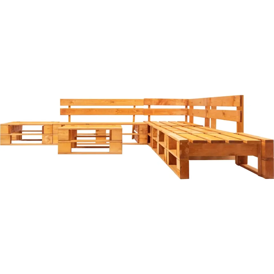 vidaXL 6-delige Loungeset pallet hout honingbruin bruin, foto 2