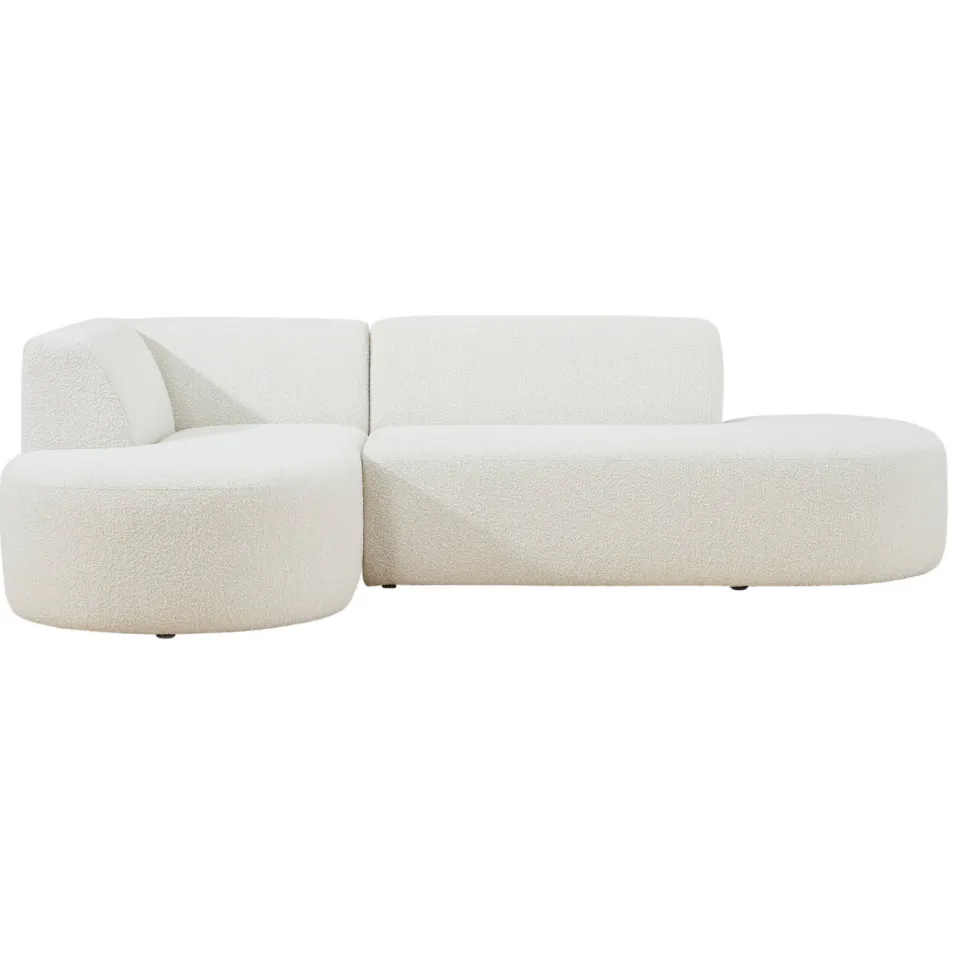 NOUS Living bouclé hoekbank Arles hoek links - crème