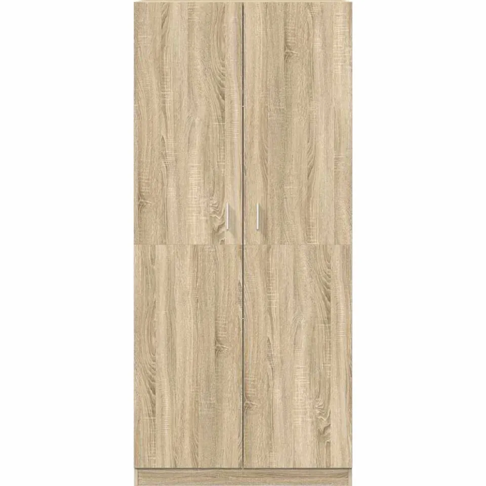vidaXL Kledingkast 90x52x200 cm bewerkt hout sonoma eikenkleurig, foto 4