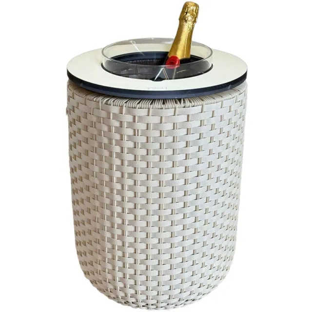 COOTAB Cooler Table 4-in-1 Loungetisch mit Acryl-Kühler London 50 cm champagner