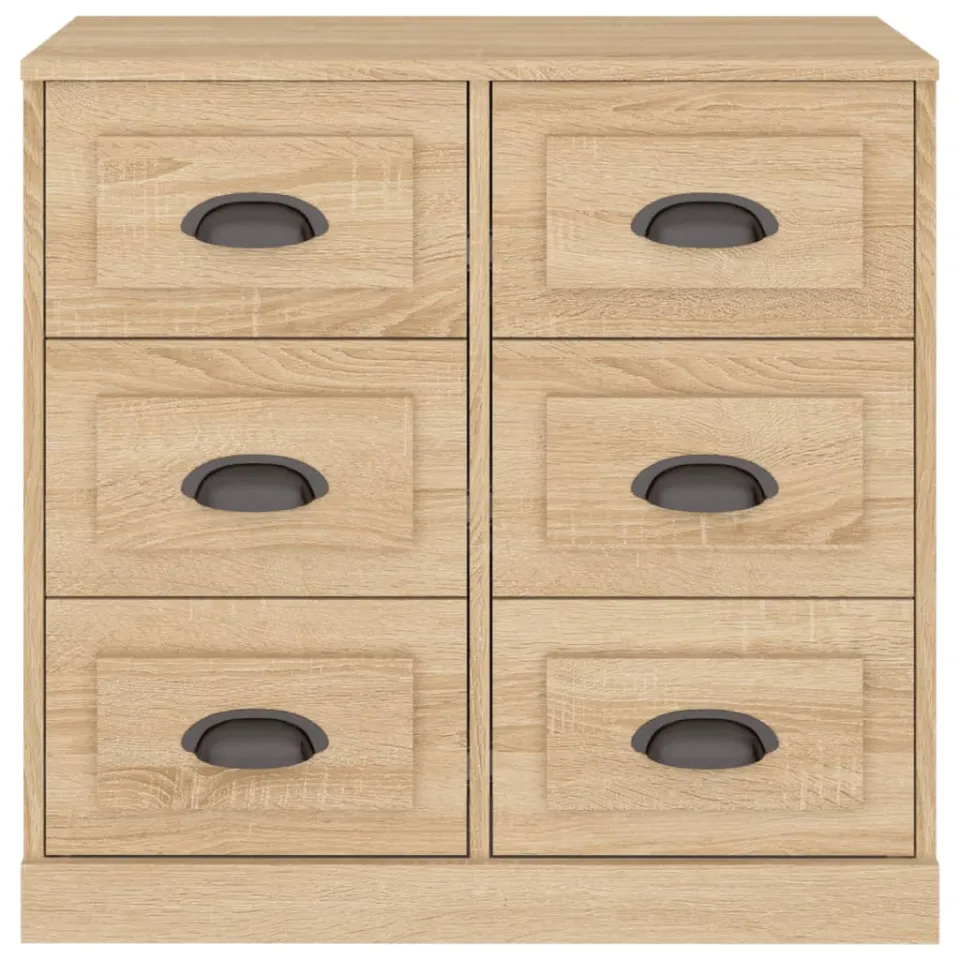 vidaXL Dressoir 70x35,5x67,5 cm bewerkt hout sonoma eikenkleurig, foto 4