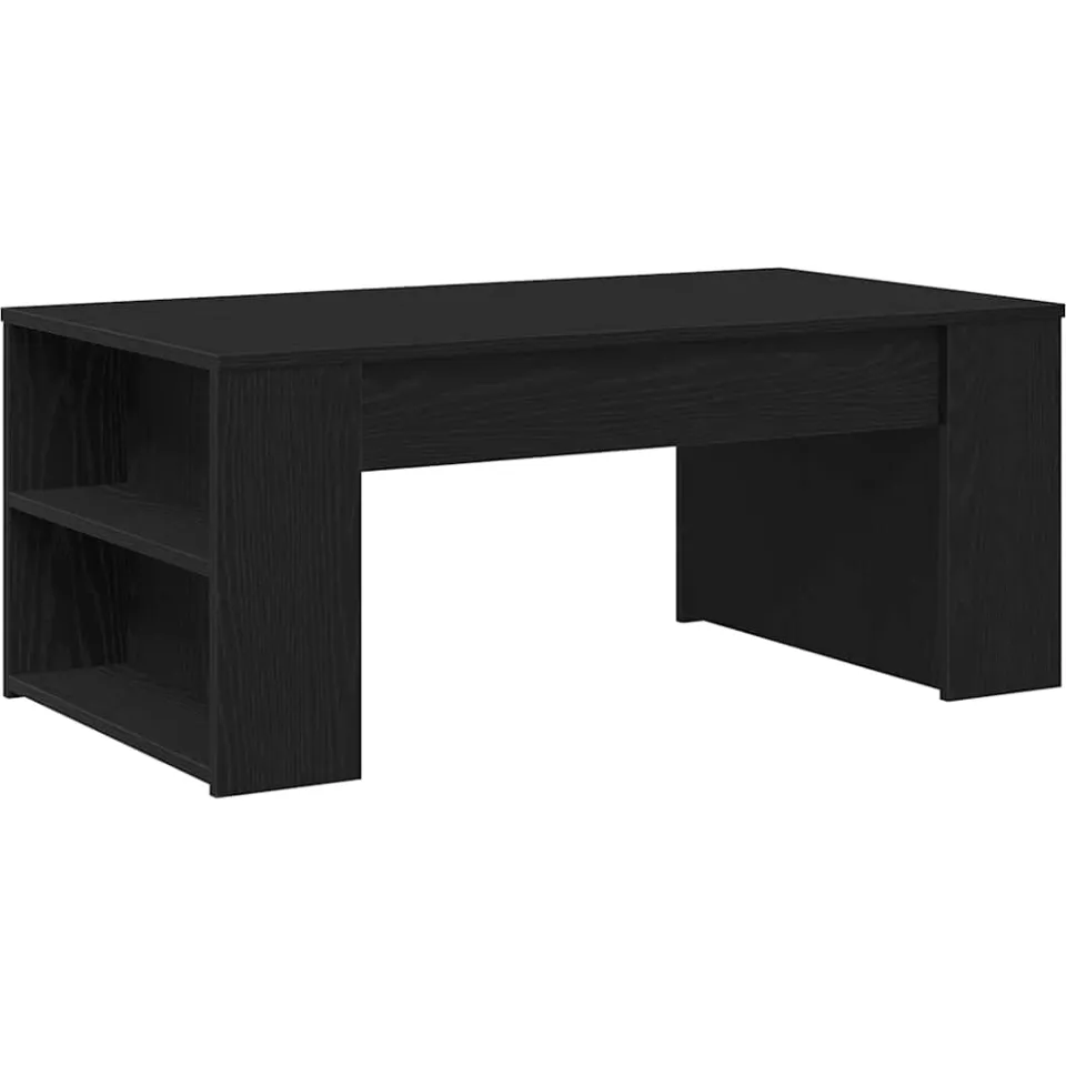 vidaXL Salontafel Zwart Eiken 102 x 55 x 42 cm Bewerkt hout, foto 3