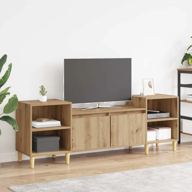 vidaXL TV-kast 160 x 35 x 55 cm Artisan Eiken Bewerkt hout Bruin