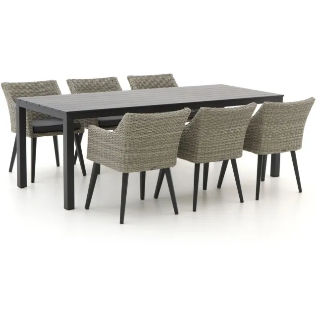 Manifesto Furniture Manifesto Matese/Menzano 220cm dining tuinset 7-delig grijs, foto 2