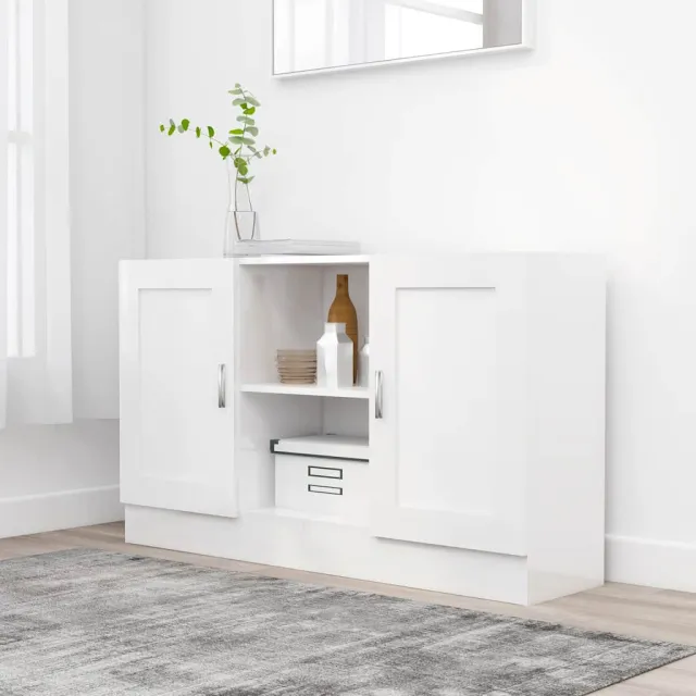 vidaXL Dressoir 120x30,5x70 cm bewerkt hout wit, foto 2