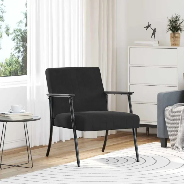 vidaXL Fauteuil Zwart Fluweel