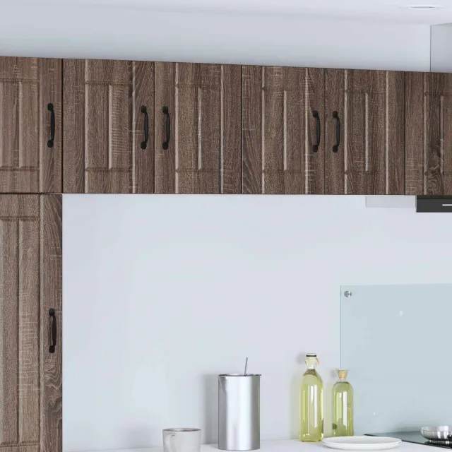 vidaXL Wandkast LUCCA 2 st Bruin eiken 60 x 31 x 40 cm Bewerkt hout