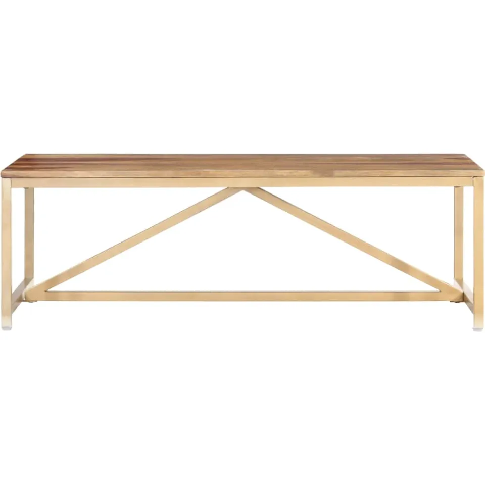 vidaXL Salontafel 120x60x40 cm massief hout bruin, foto 2