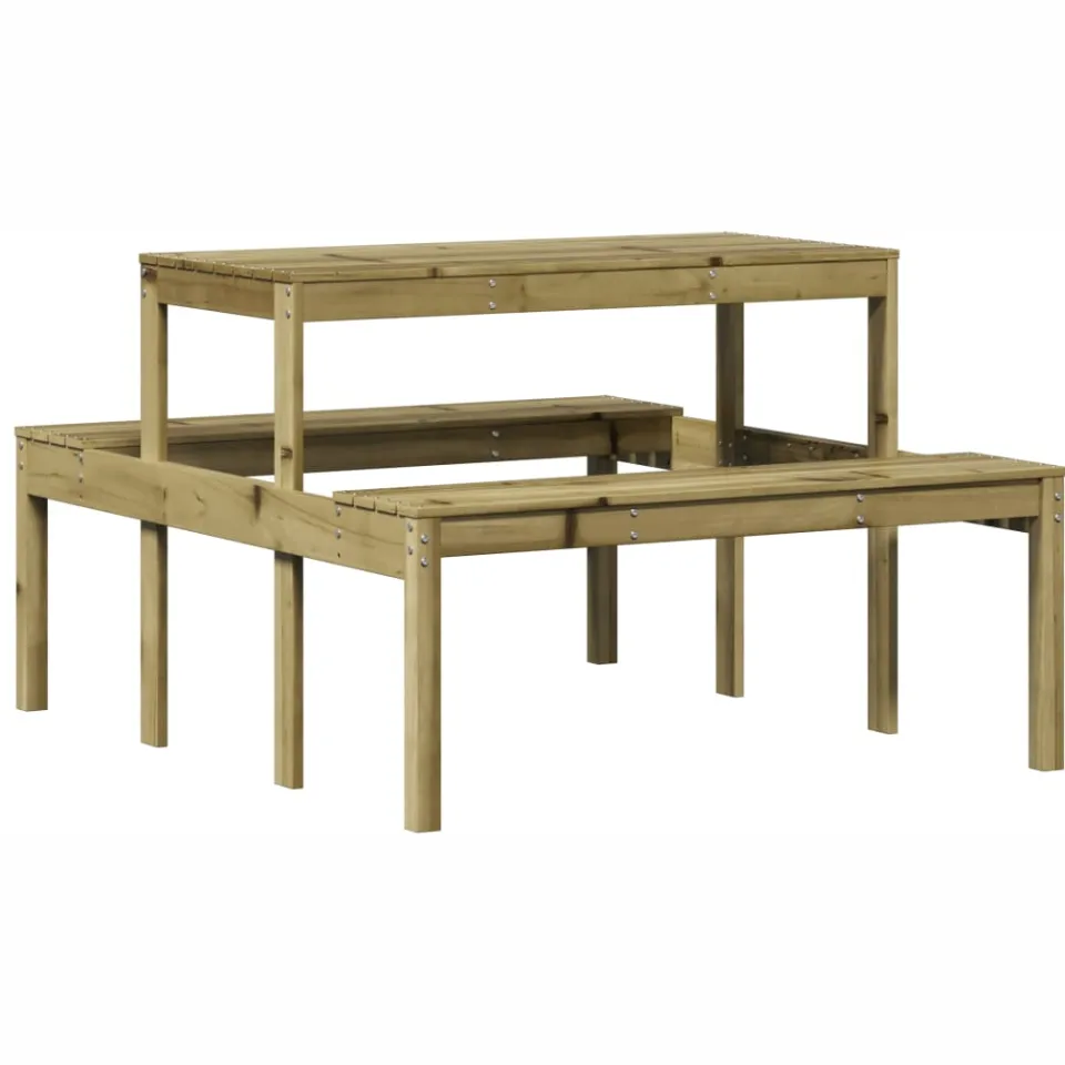 vidaXL Picknicktafel 110x134x75 cm geïmpregneerd grenenhout Bruin