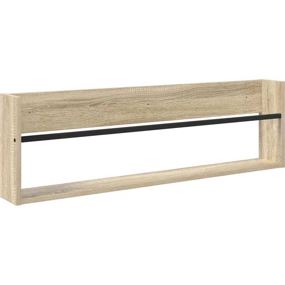 vidaXL Tijdschrift Rek Sonoma Eiken 100 x 12 x 30 cm Bewerkt hout Bruin