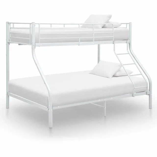 vidaXL Stapelbedframe metaal wit 140x200 cm/90x200 cm
