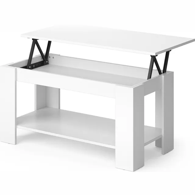 Vicco Lorenz Salontafel – 100 x 50 cm met liftfunctie Wit