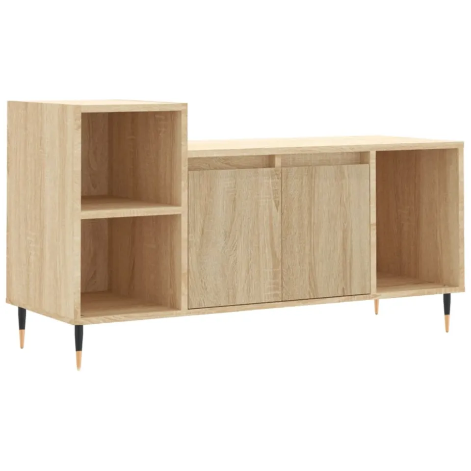 vidaXL Tv-meubel 100x35x55 cm bewerkt hout sonoma eikenkleurig, foto 3