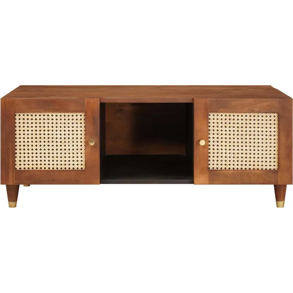 vidaXL Salontafel 100 x 54 x 40 cm Massief Mango Hout bruin, foto 3