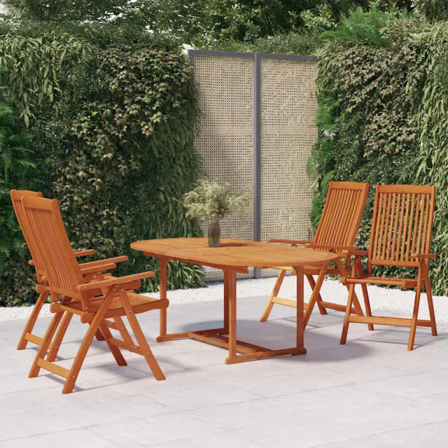 vidaXL 5-delige Tuinset massief eucalyptushout bruin, foto 2