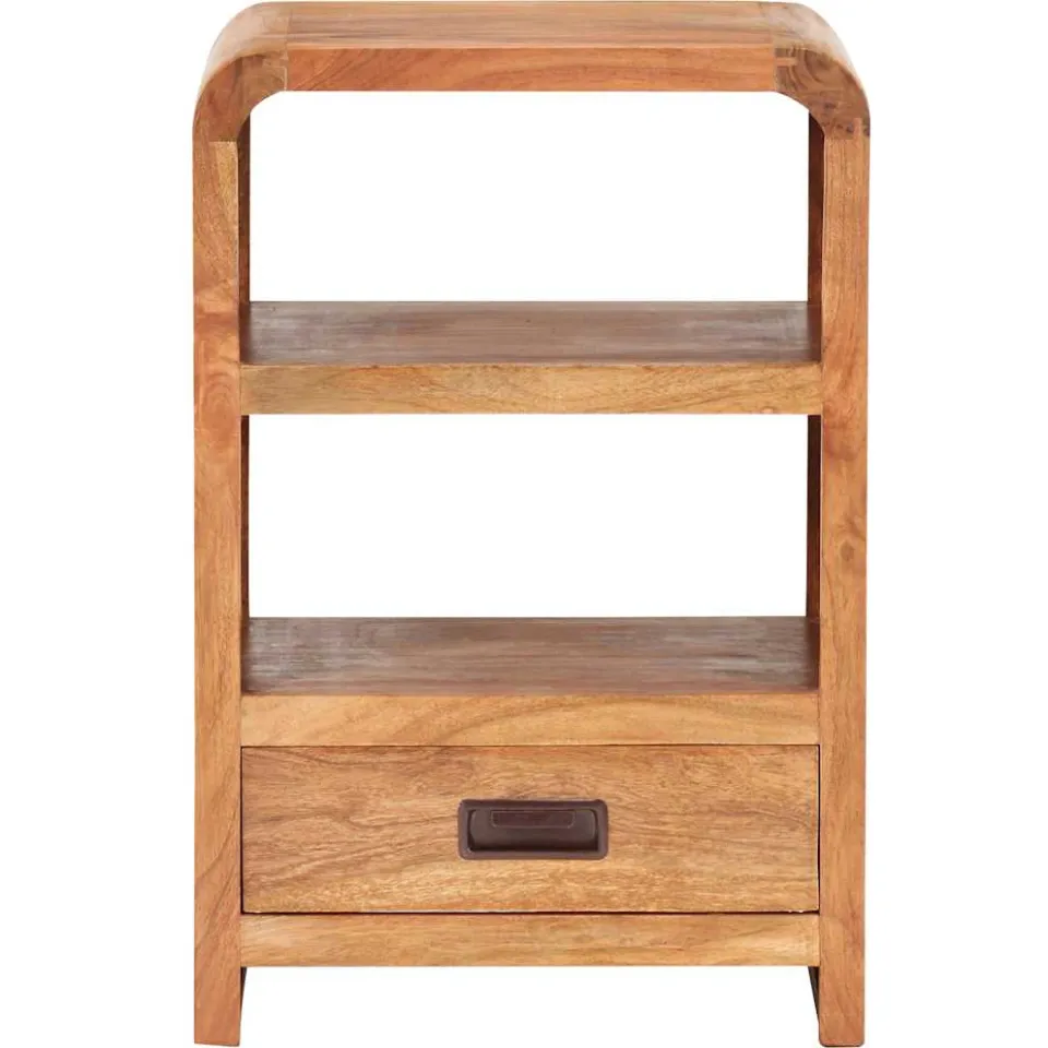 vidaXL Nachtkastje 40x30x60 cm acaciahout met honingafwerking bruin, foto 4