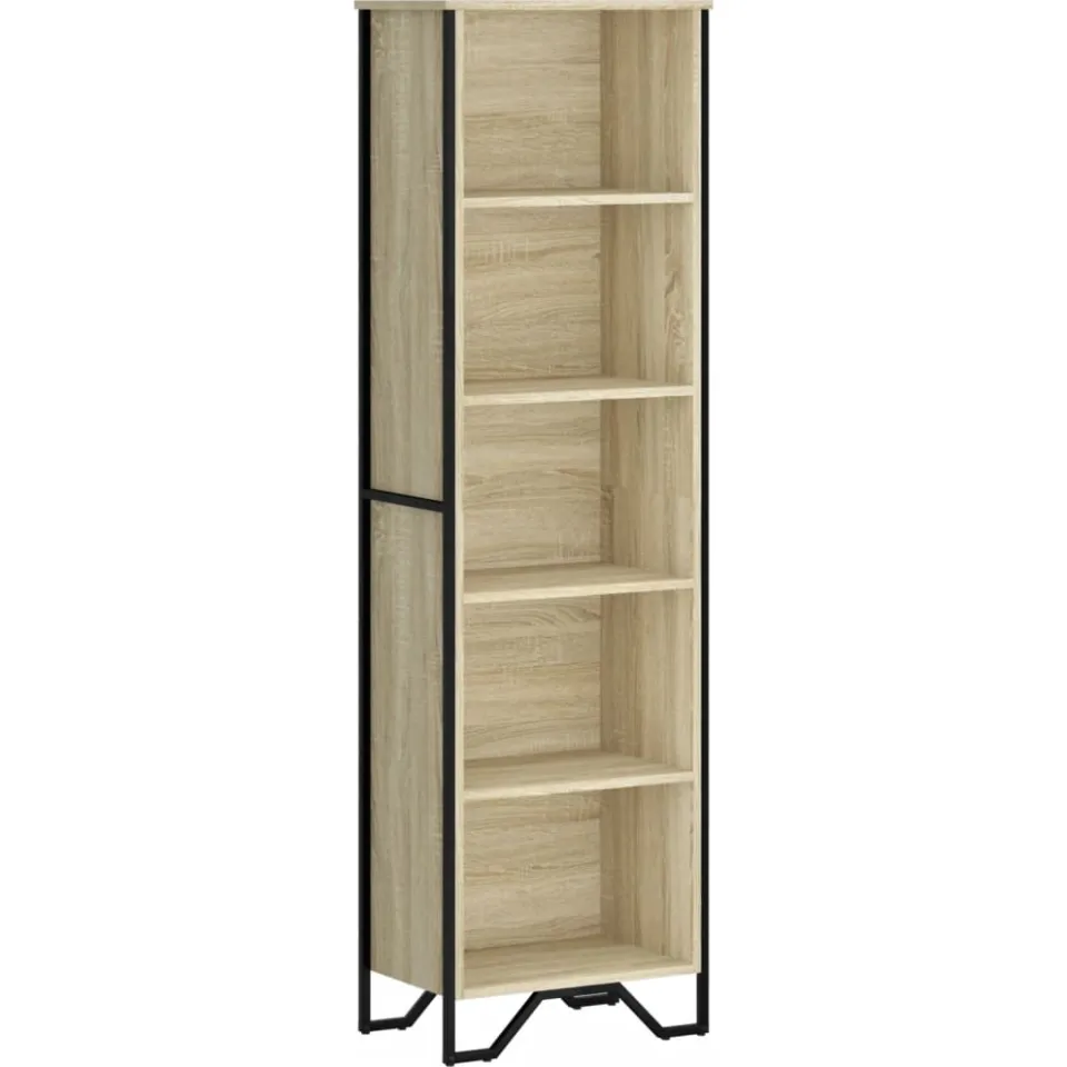 vidaXL Boekenkast 50x31x169 cm bewerkt hout sonoma eikenkleurig, foto 3