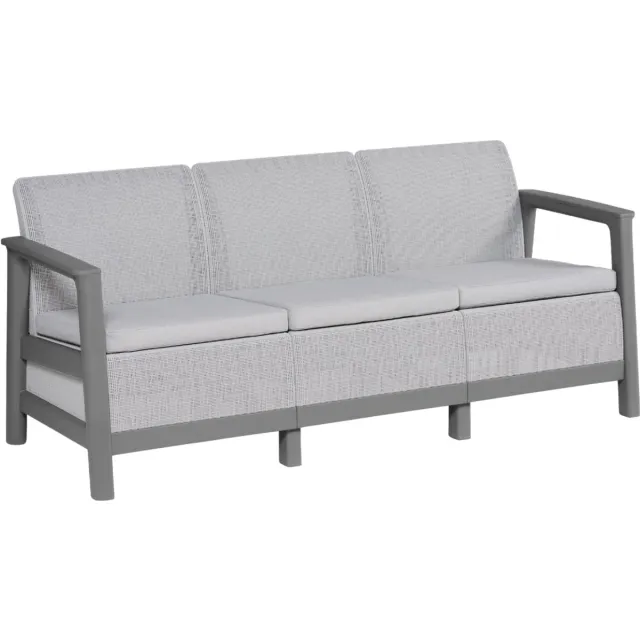 Keter Scandi Linea 3-zits Loungebank - Lichtgrijs