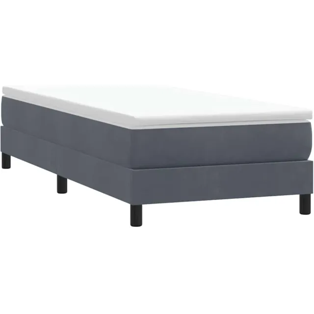 vidaXL Boxspring zonder matras fluweel donkergrijs 80x210 cm
