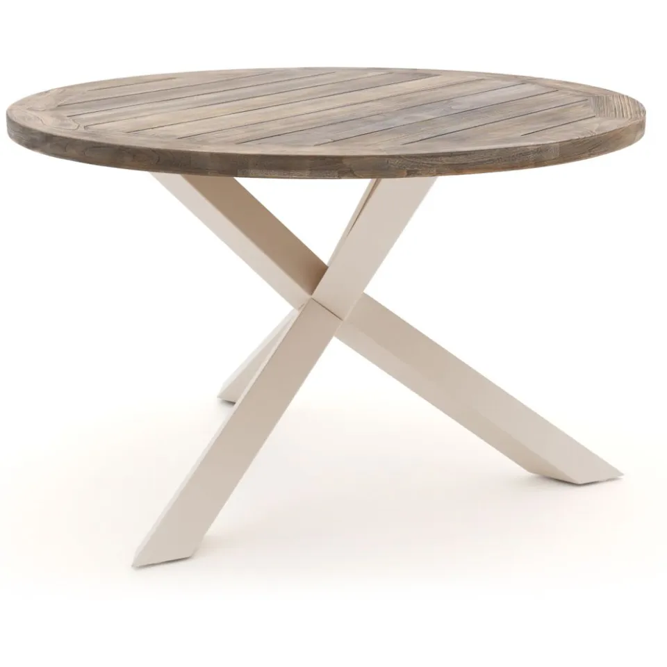 ROUGH Furniture ROUGH-Y dining tuintafel ø 120cm (h:75cm) bruin, foto 3