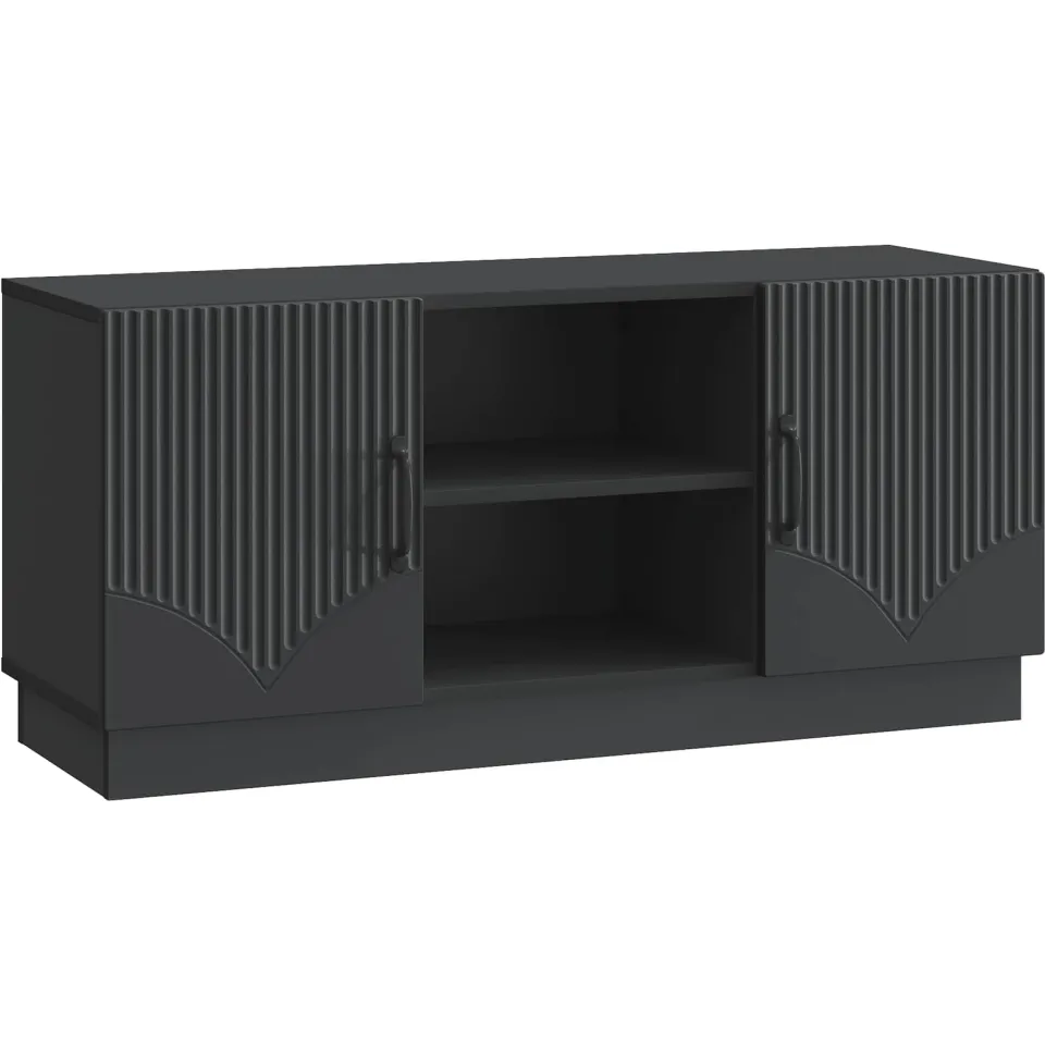 vidaXL TV-kast 102 x 34,5 x 47 cm Zwart Bewerkt hout, foto 3