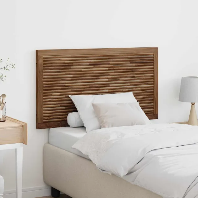 vidaXL Bed Hoofdbord Naturel Massief Teakhout Bruin