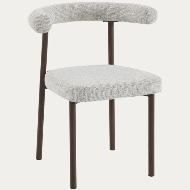 Homla Chair - NOVARO - beige and brown - 53.5 x 61 x 75.5 cm - 788765