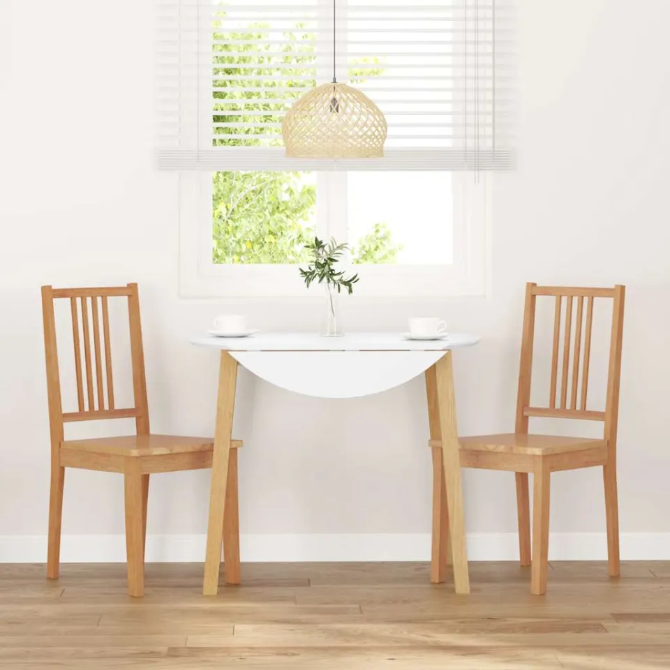 vidaXL Eetkamerstoelen 2 st massief hout naturel rubber, foto 3