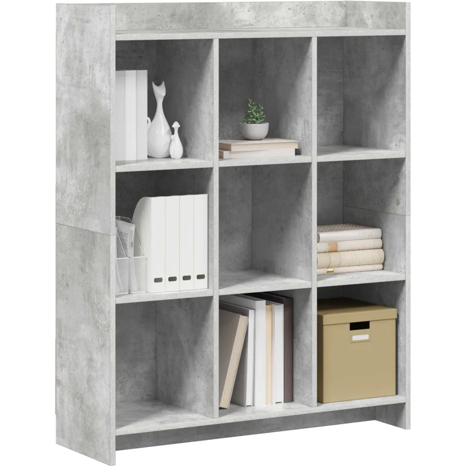 vidaXL Boekenkast Concerte Grijs 87,5 x 30 x 111 cm Bewerkt hout