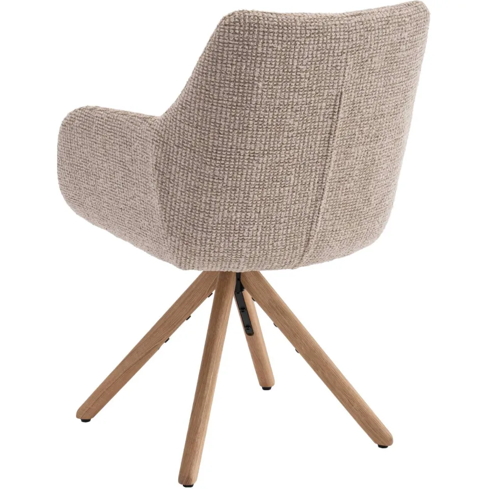 NOUS Living eetkamerstoel Sia beige/ naturel, foto 5