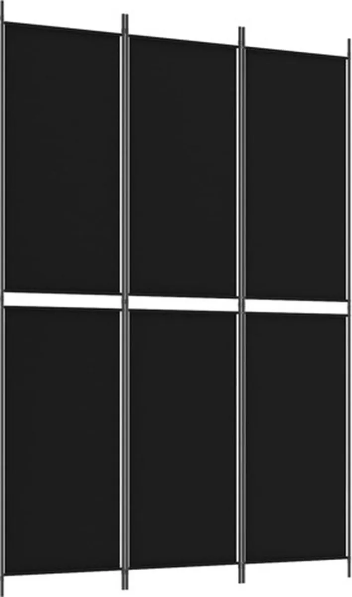 vidaXL Kamerscherm met 3 panelen 150x220 cm stof zwart, foto 3