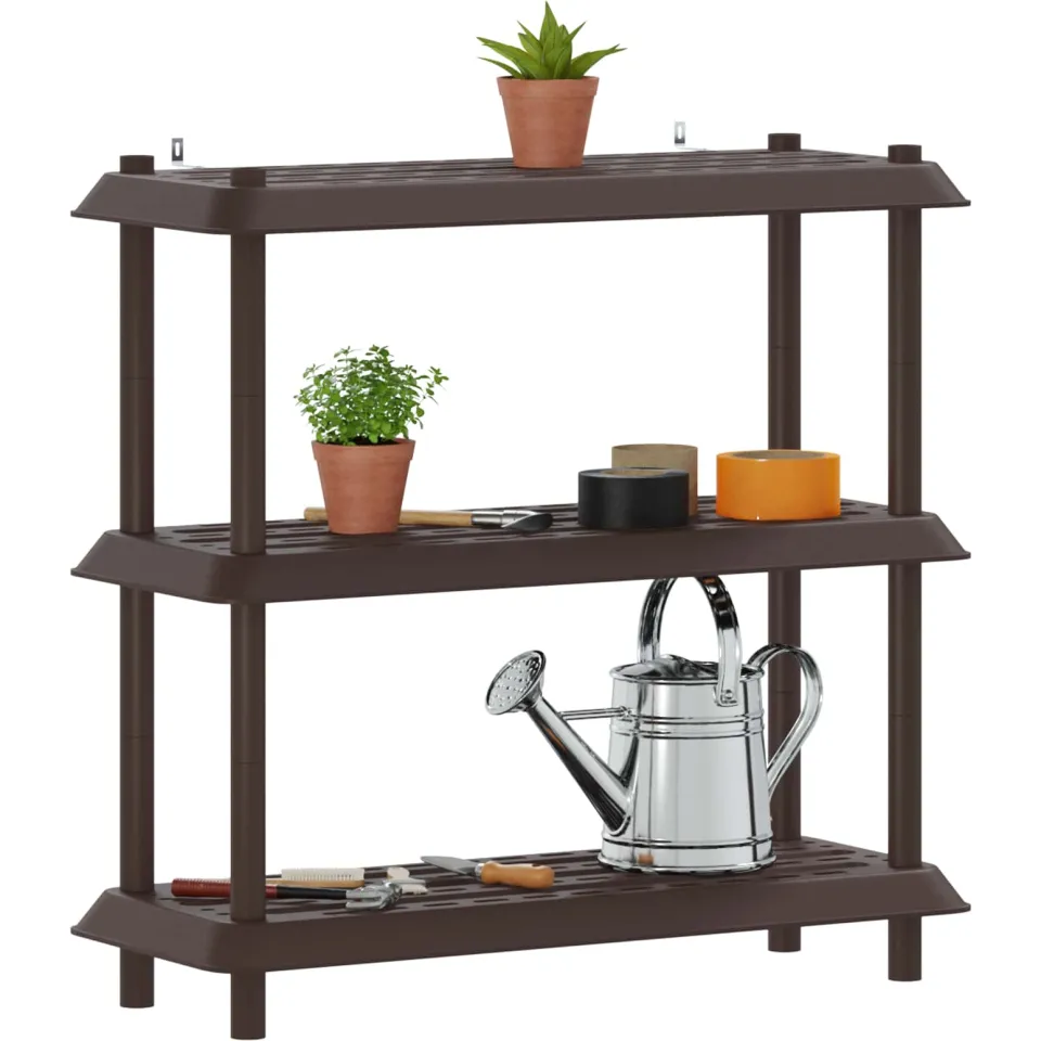 vidaXL Plankenunit 3-laags 100 x 40 x 96 cm PP Bruin