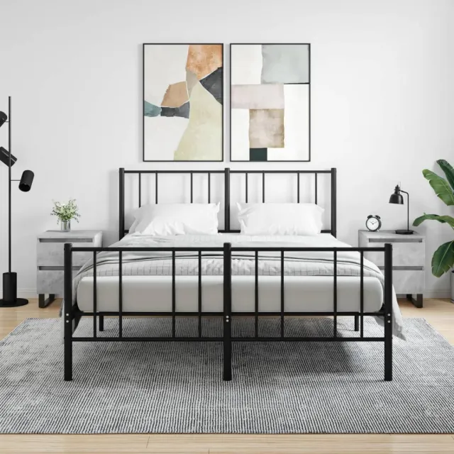 vidaXL Nachtkastjes 2 st 40x35x50 cm bewerkt hout betongrijs grijs, foto 2