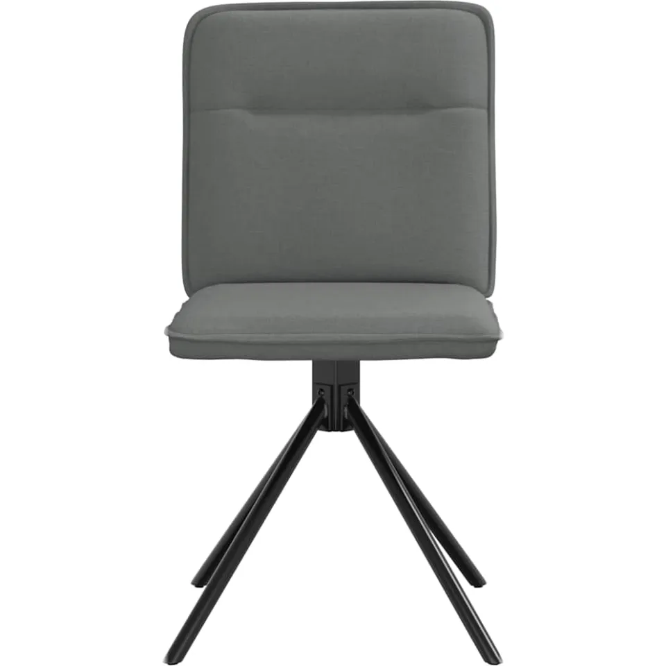 vidaXL Eetkamerstoelen 6 st stof donkergrijs grijs, foto 4
