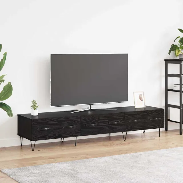 vidaXL TV-kast 150 x 36 x 30 cm Zwart eiken Bewerkt hout, foto 2