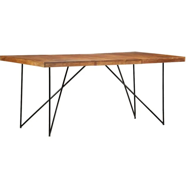 vidaXL Eettafel 180x90x76 cm massief acaciahout Bruin