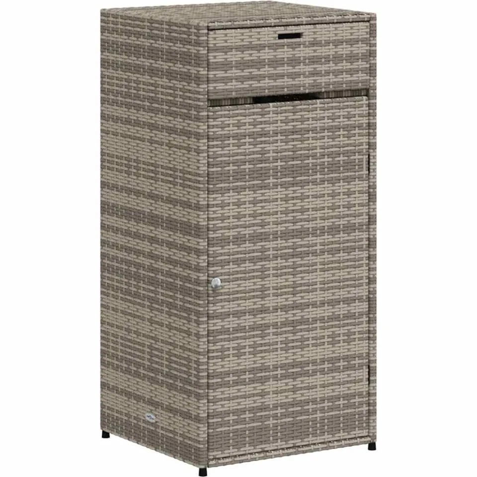 vidaXL Tuinkast 55x55x111 cm poly rattan grijs