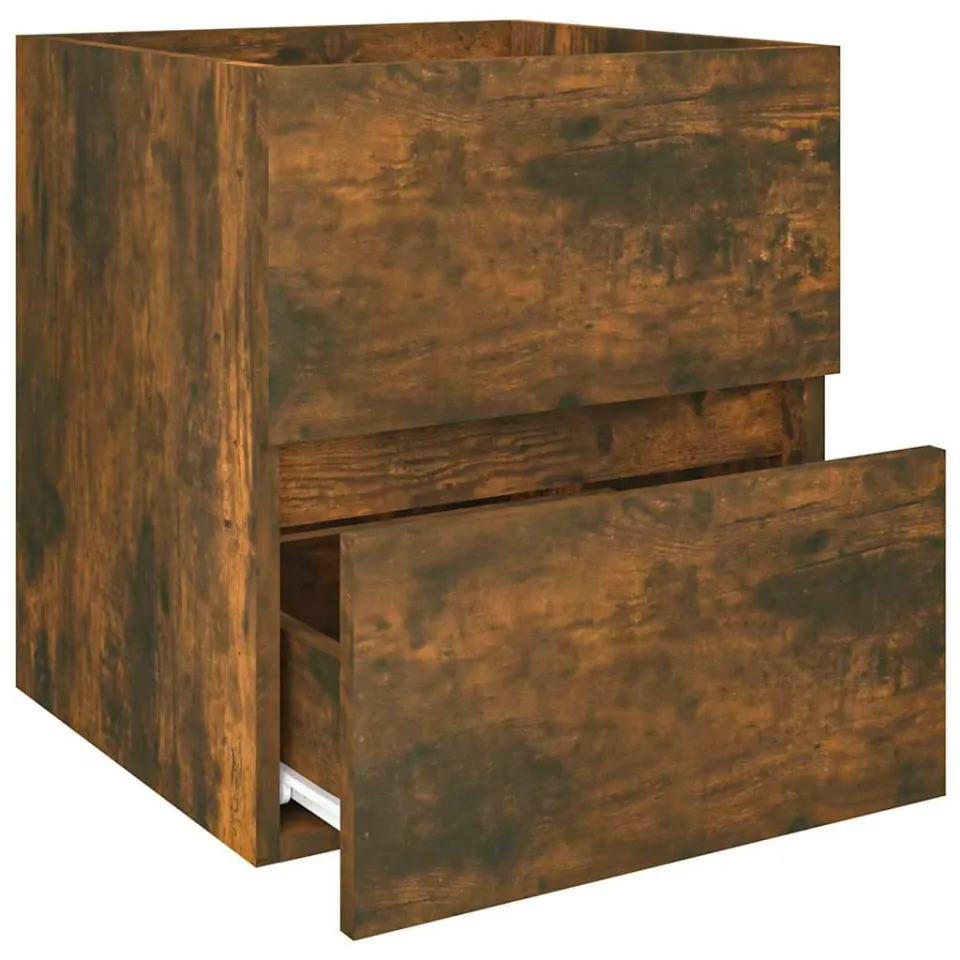 vidaXL Wastafelkast 41x38,5x45 cm bewerkt hout gerookt eikenkleurig, foto 4
