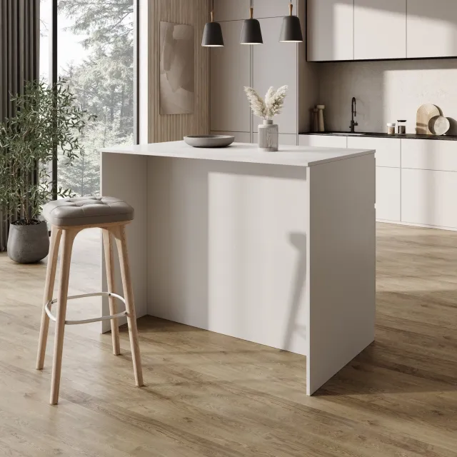 MEUBELLA Culla - Keukeneiland - Wit - 120x74x95 cm