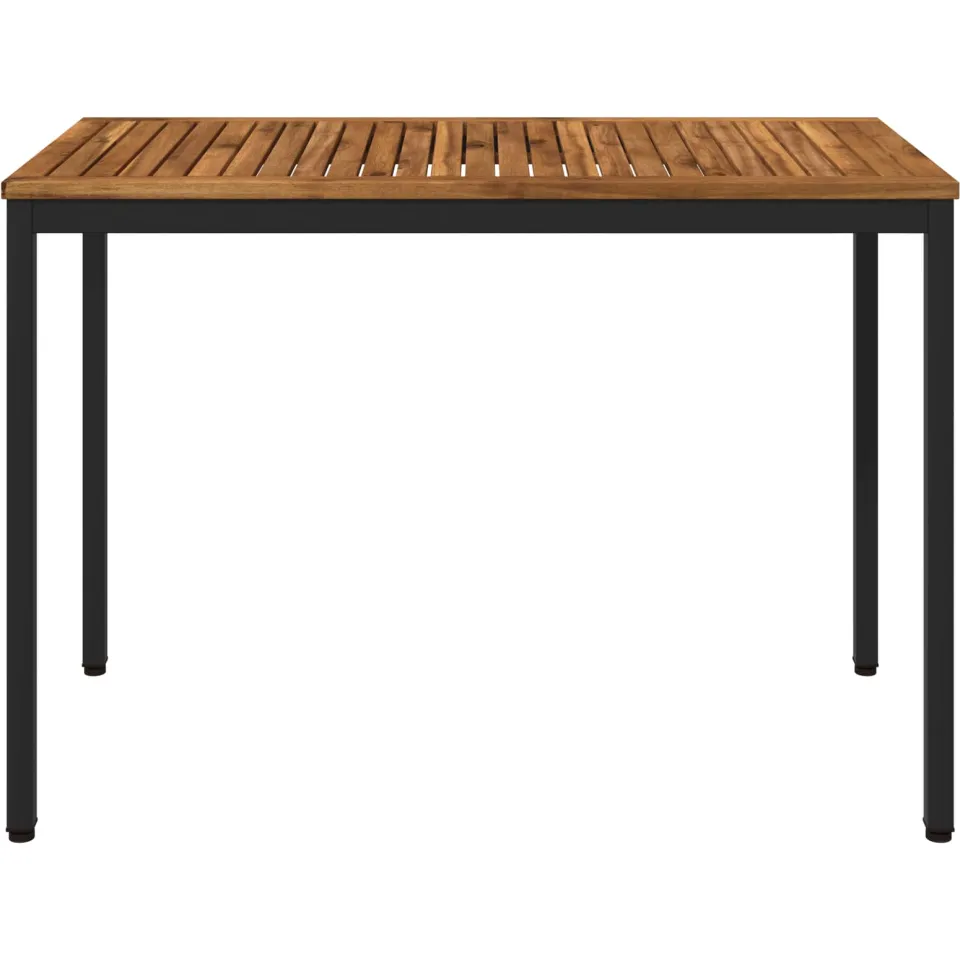 vidaXL Tuindiner tafel NAARDEN Naturel en Zwart 108,5 x 55 x 75 cm Bruin
